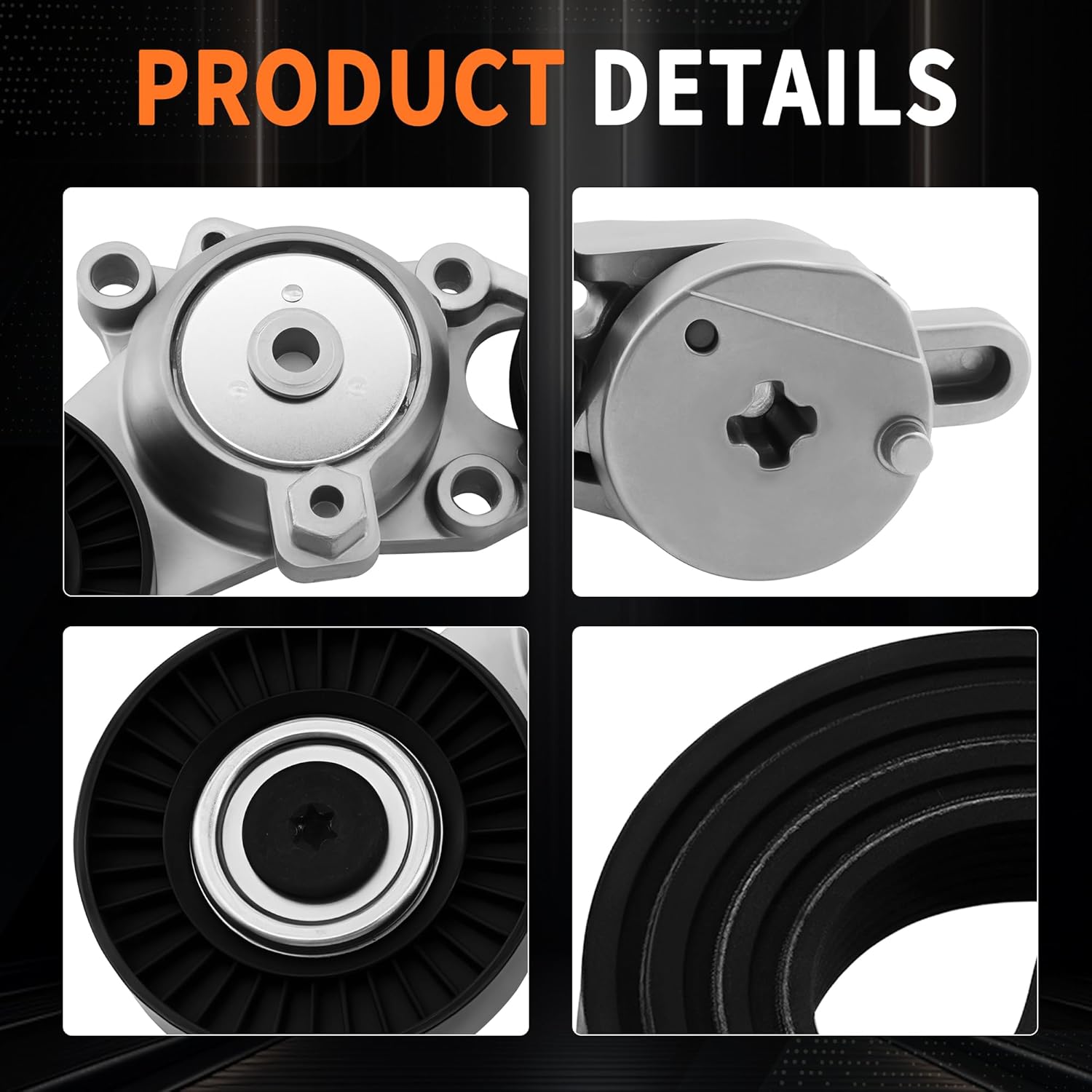 Drive Belt Tensioner and Serpentine Belt Kit Compatible with 2010–2011 Toyota Camry 2.5L L4, Replaces# 16601-0V010, 16620-36030, 4PK1240, 3PK1200