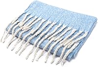 Vista 5 de BASICO MaxiI - Bufanda de invierno para mujer, con borlas, manta, bufanda, envolturas y chales