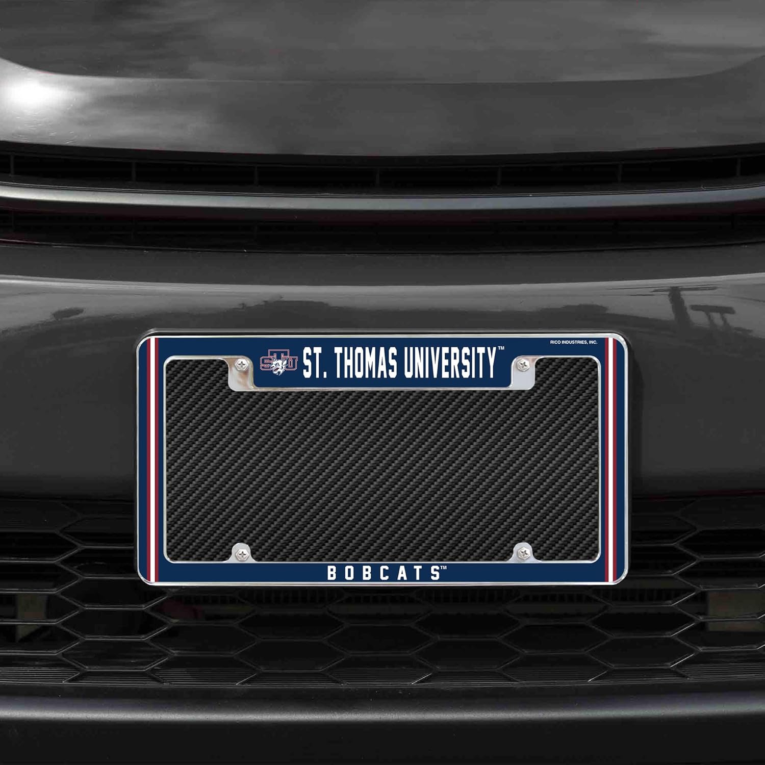 Rico Industries NCAA Standard 12" x 6" Chrome All Over Automotive License Plate Frame for Car/Truck/SUV (L-M Schools)