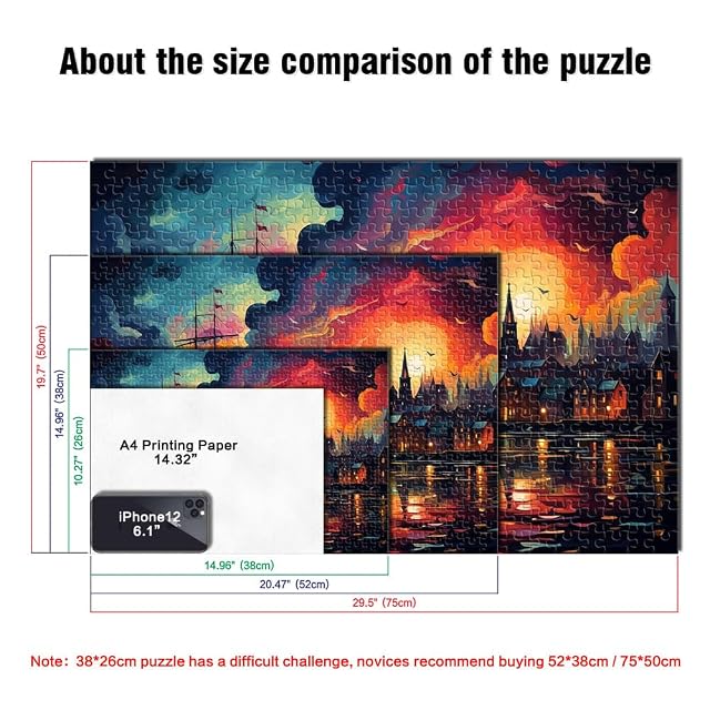 Foto 4 de 7 de Puzzle para adultos y niños, el puerto de las montañas, rompecabezas de 1000 piezas para adultos y niños