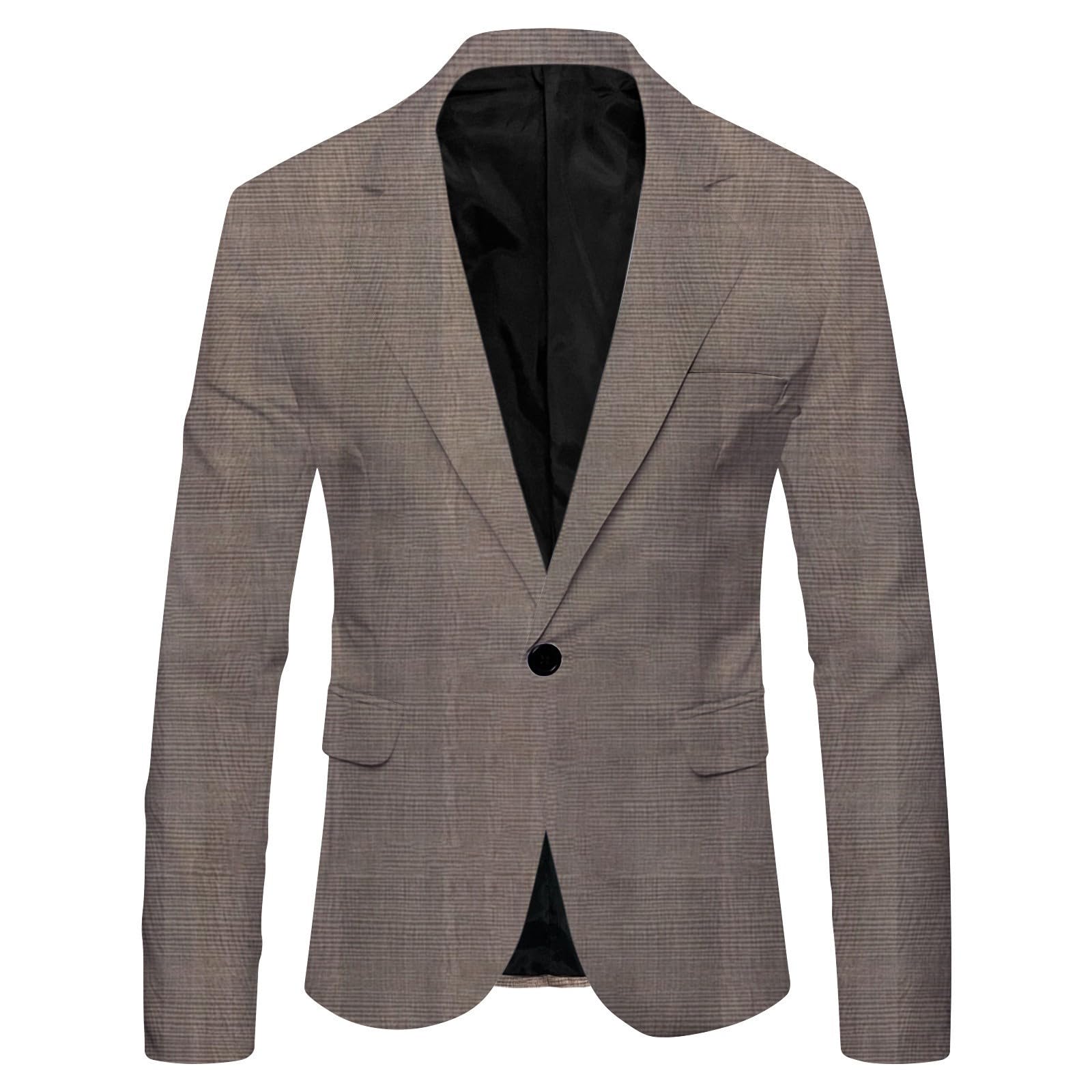 Suit Jacket Men's Slim Fit Business Jacket Leisure Jacket Funky Suit  Comfortable Blazer Jacket with Button Casual Jacket Formal Work Jacket  Wedding