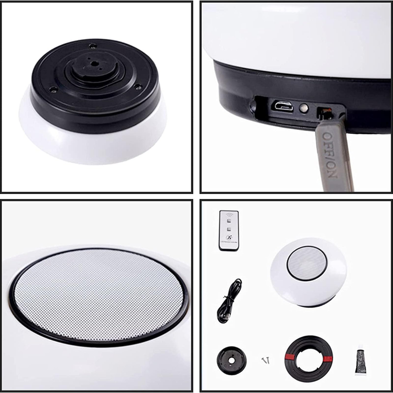 Ombrellone da Giardino Luci 8 modalità Luce per ombrellone da Esterno con Batteria Ricaricabile USB Altoparlante Bluetooth e Telecomando
