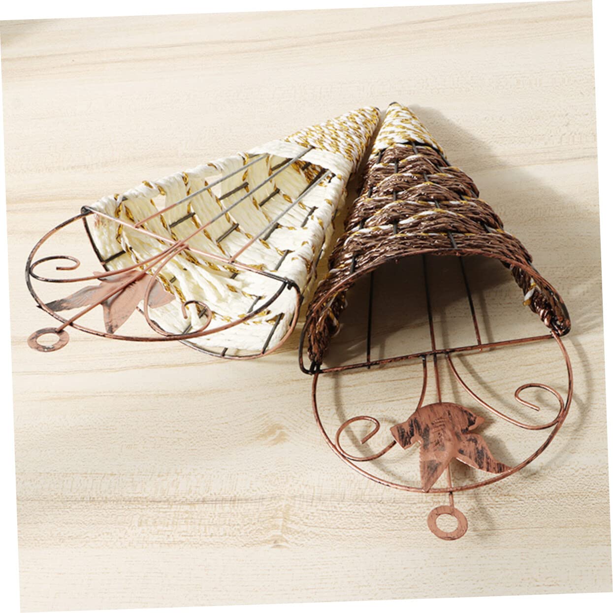 コーン型壁掛けバスケット 2個セット コーン型壁掛けバスケット 2個セット