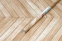 Vista 6 de d-c-fix Papel adhesivo autoadhesivo de grano de madera de cheurón, impermeable y extraíble, vinilo decorativo para cocina, encimeras, armarios, 26.5