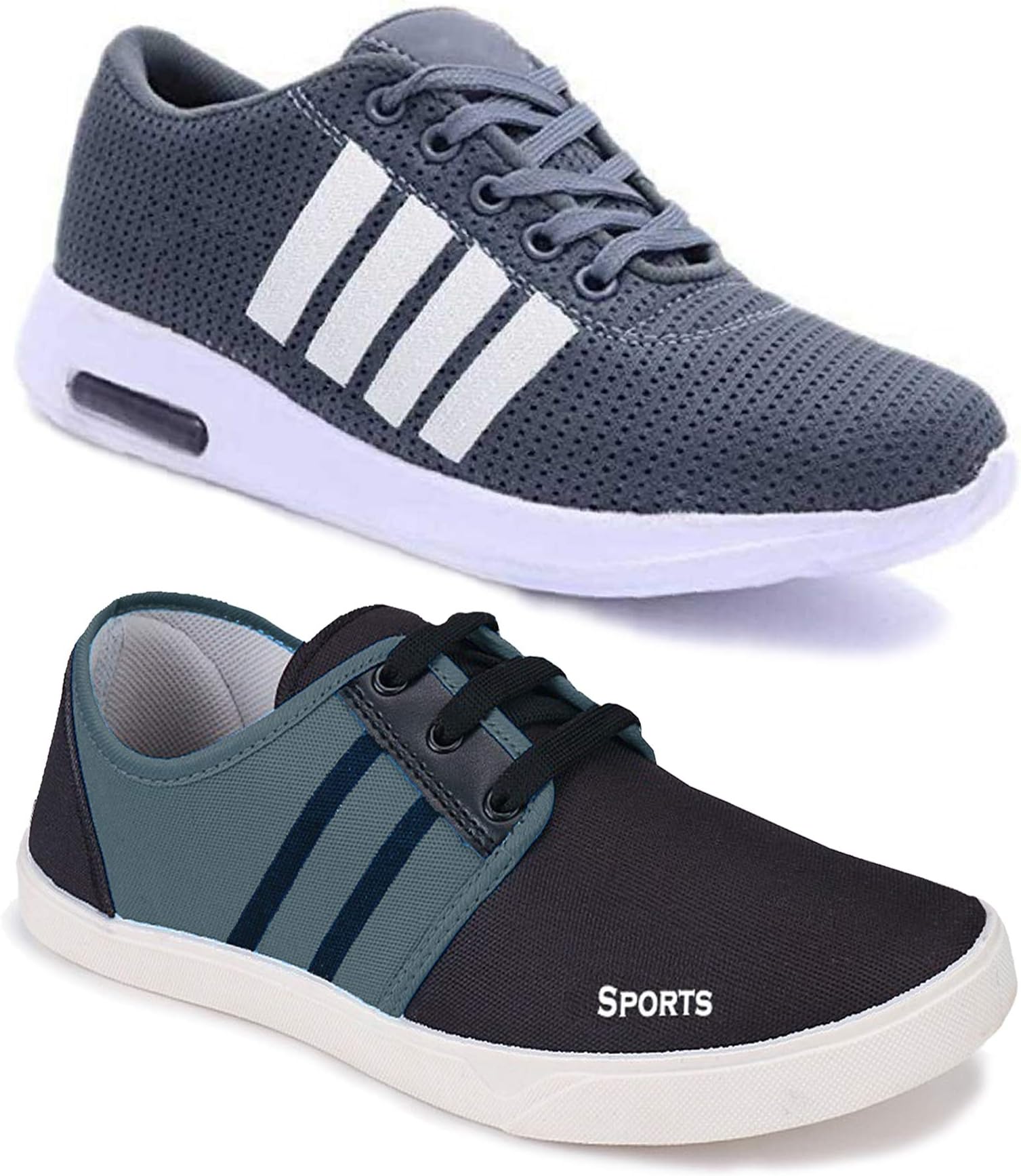 Men's (9064-5013) Casual Sports Running Shoes (Set of 2 Pair)