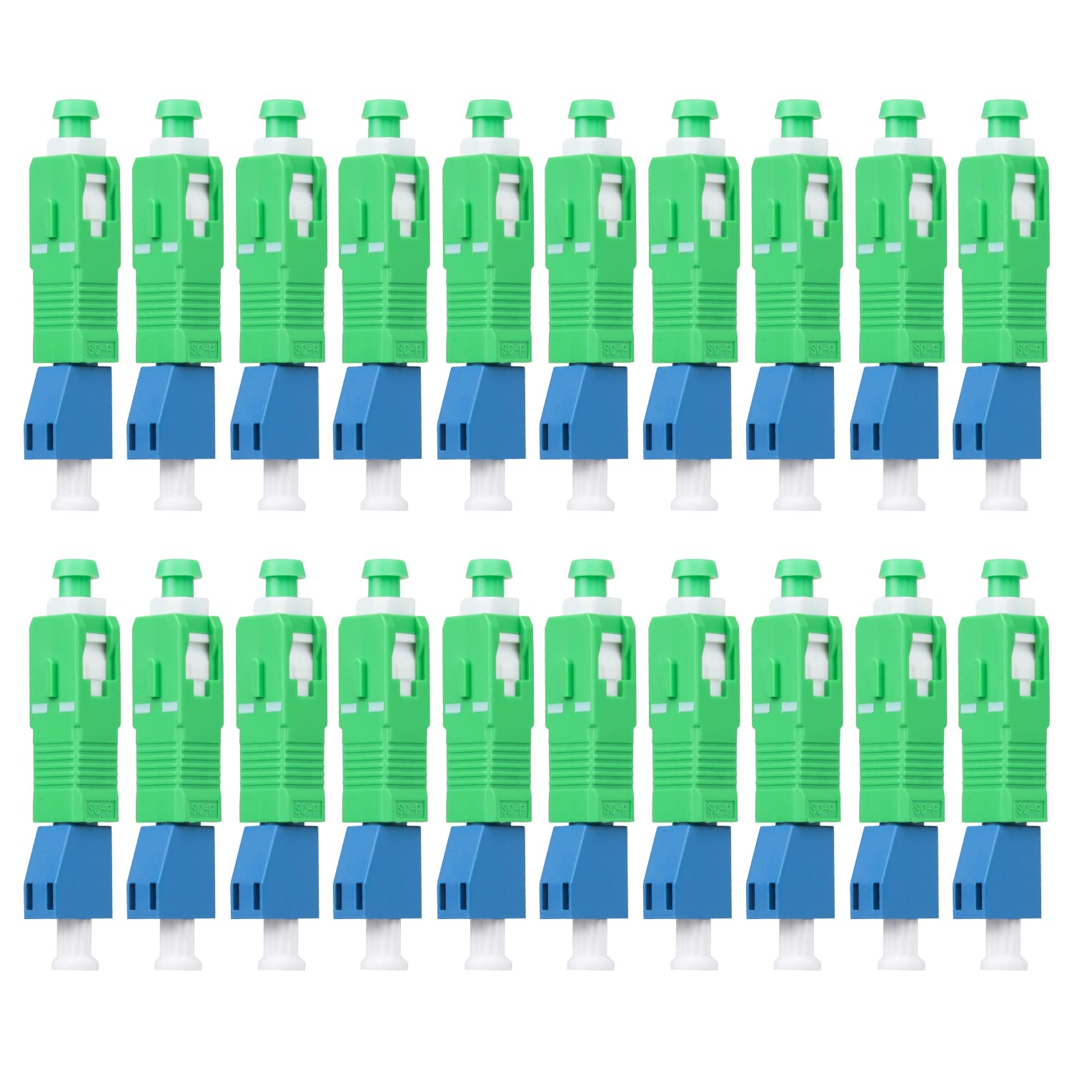 Duogalia 20 Pack SC/APC Male to LC/UPC Female Singlemode Adapter Fiber Optic Connector FTTH Adaptor Convertor for Visual Fault Locator-image-6