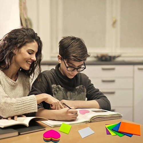 Miniatura 4 de Juego de notas adhesivas transparentes, 600 hojas, 12 blocs de notas adhesivas transparentes para anotar recordatorios de mensajes, nota