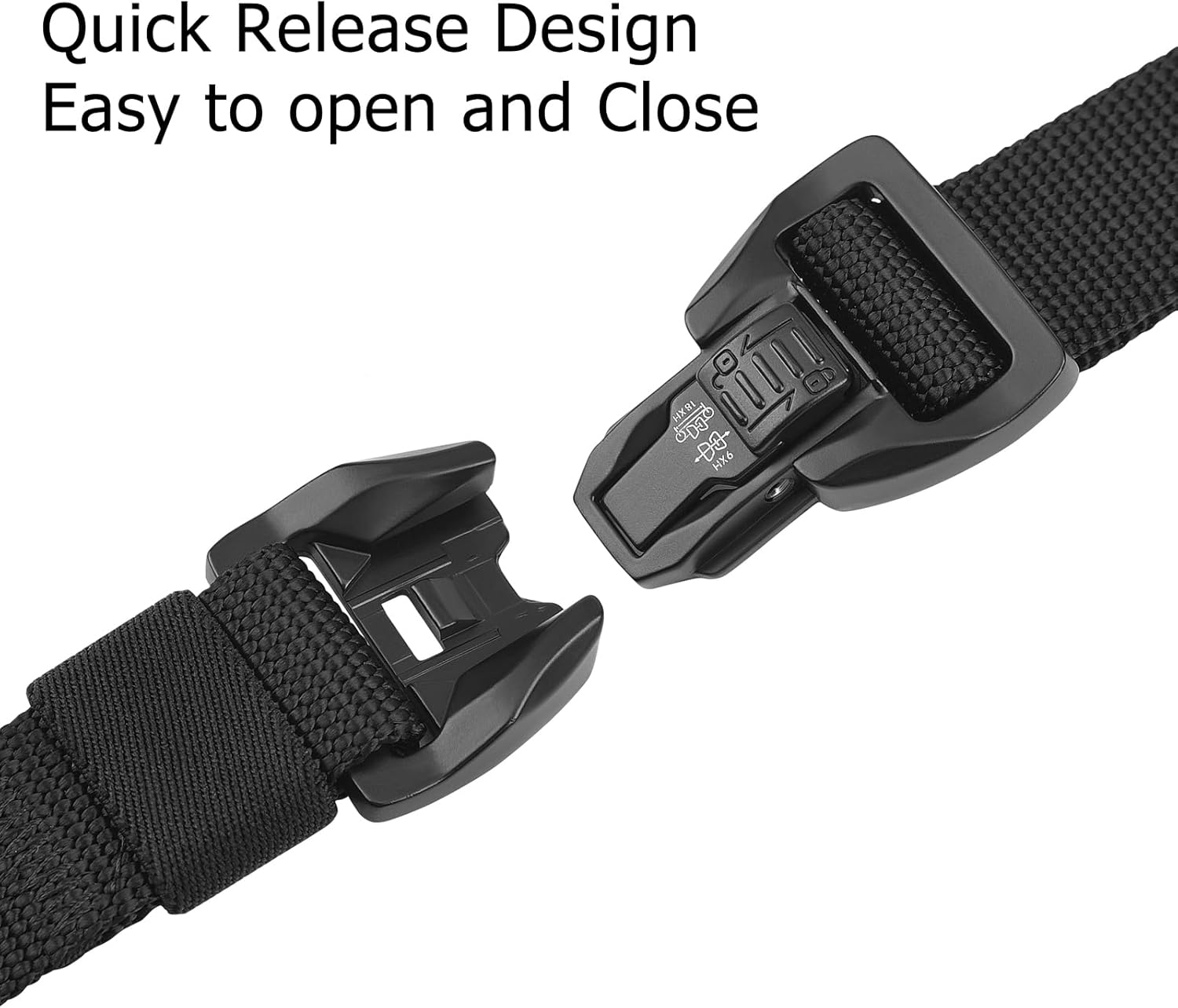 1" Web Belt for Men Quick Release Dual Lock Buckle Nylon Tactical Belts - Image 4