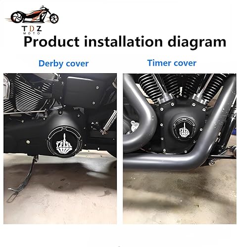 Miniatura 4 de TDZ - Cubiertas de sincronización Derby para Harley Touring Road King Electra Glide Street Glide Road Glide Tri Glide Dyna Softail (modelos Harley