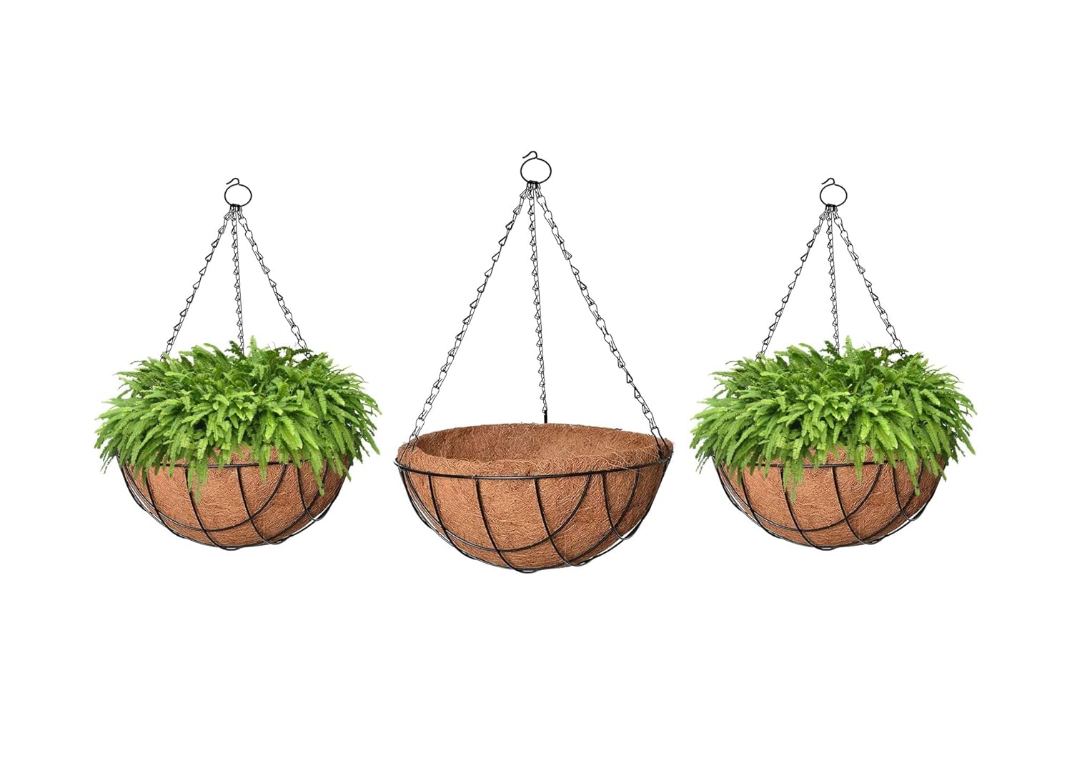 Go Hooked 10" Coir Hanging Basket/Coco Gardening Liner with Hanging