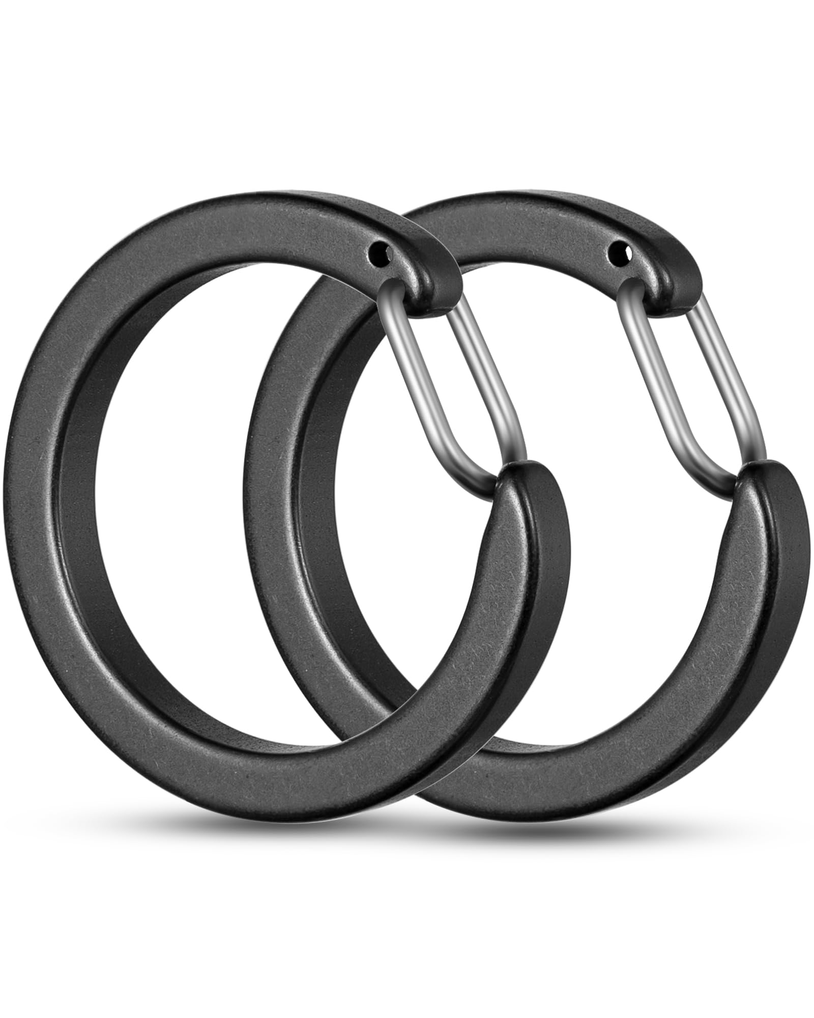 FEGVE Round Durable Carabiner Keychain Clip, 1.06