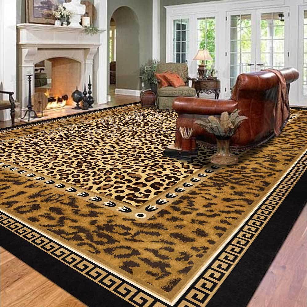 Tappeto Tigre skin modello, 200 x 300 cm, antiscivolo, impermeabile, antibatterico, tappetino per cucina, bagno o postazioni di lavoro