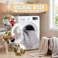 Vista 5 de Yimobra Alfombra de baño larga antideslizante, lavable, suave y absorbente, alfombra de baño de microfibra de doble tono con respaldo de goma