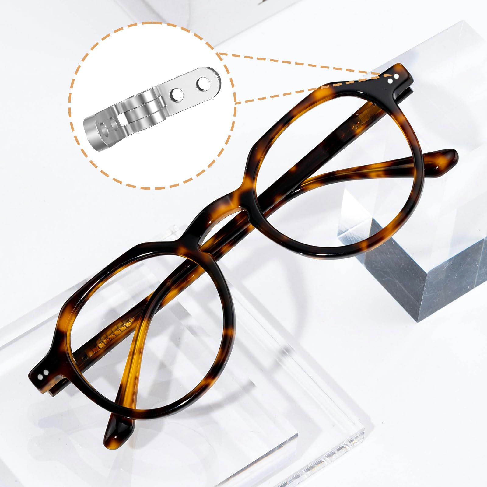10 juegos de bisagras para gafas, bisagra de repuesto para gafas, bisagras para gafas, bisagra de repuesto universal para marcos de plástico y gafas de sol, reparación de bisagras de gafas
