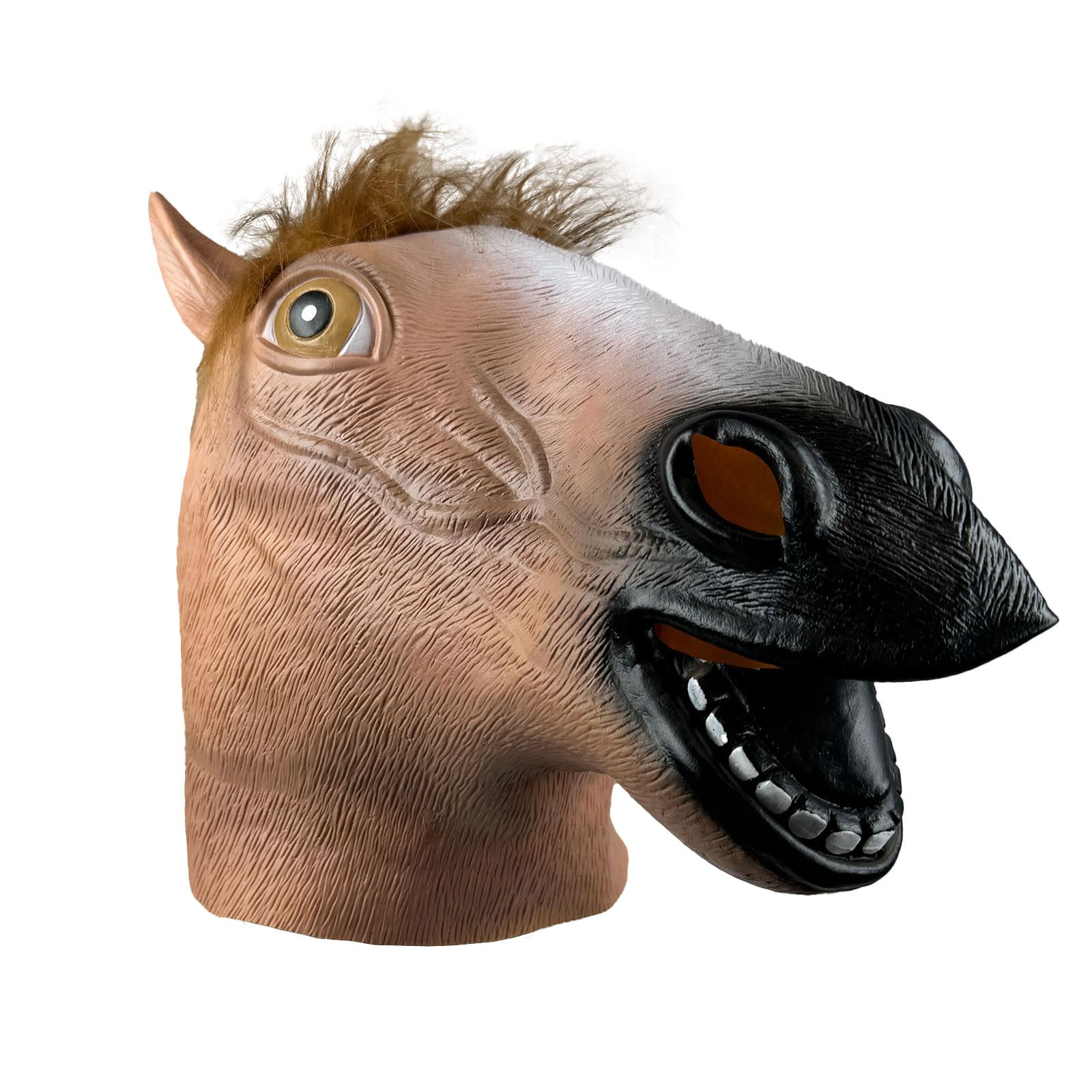 HELAOGUI Horse Mask for Adults - Realistic Latex Horse Head Costume Mask for Men & Women - Funny Animal Mask for Halloween, Parties, Cosplay, Carnival