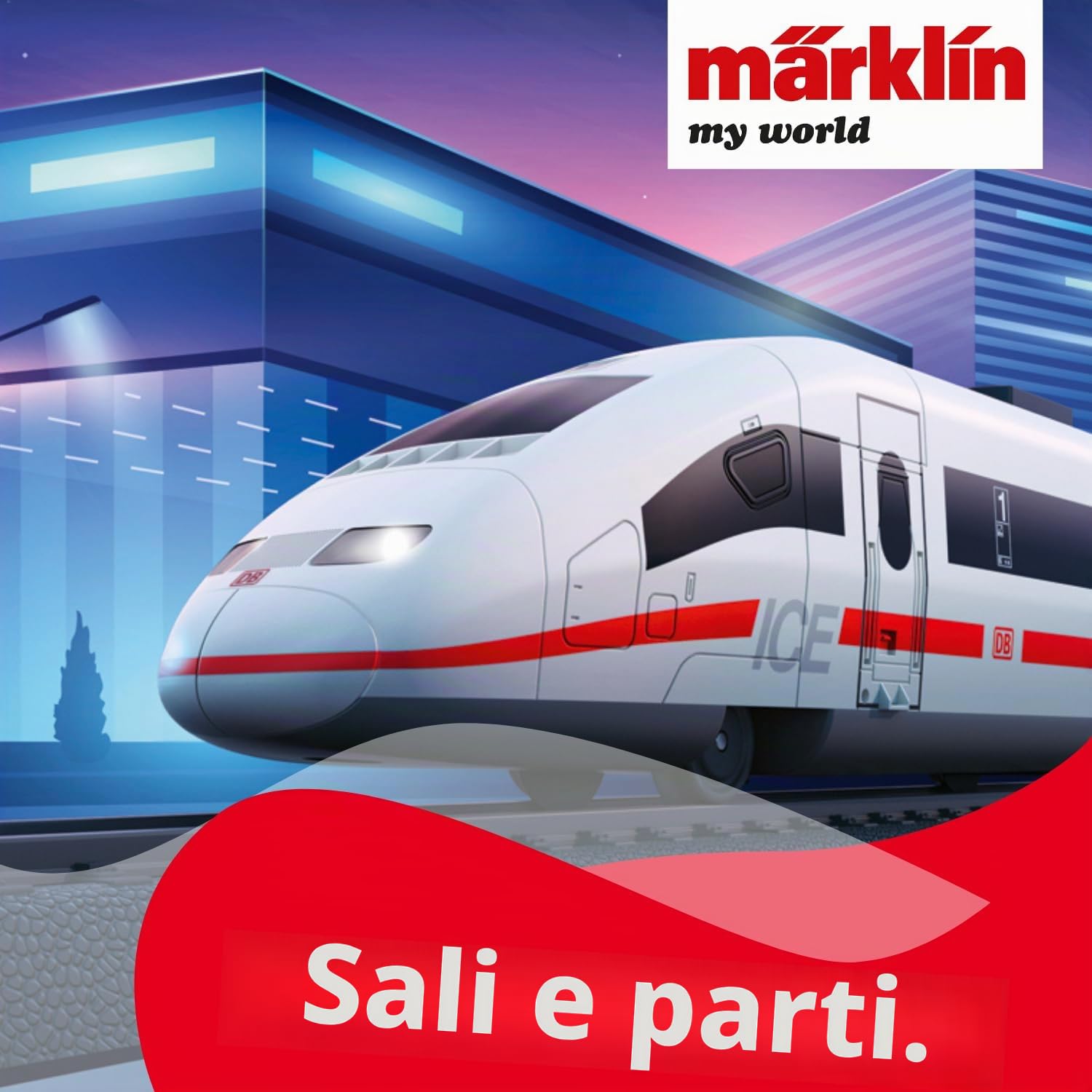 Märklin My World Ice 3 - Kit di avviamento elettrico ad alta velocità, 63 cm, con telecomando a partire dai 3 anni in su