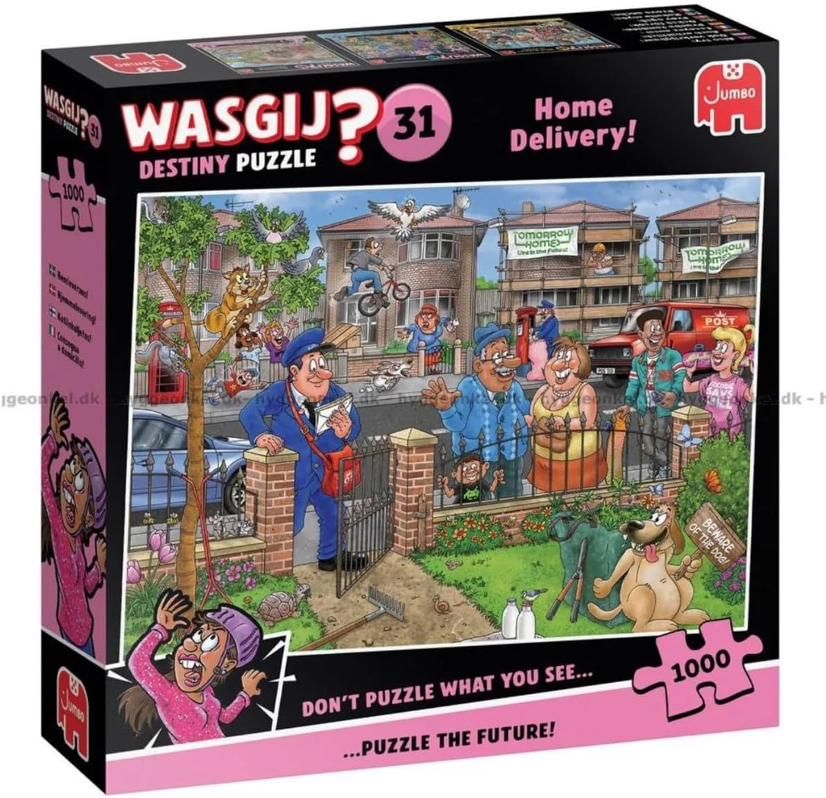 Wasgij Destiny 31 dostawa do domu – wyrafinowane i trudne puzzle dla dorosłych – 100% karton z recyklingu – wyjątkowy prezent na Boże Narodzenie i urodziny – Jumbo