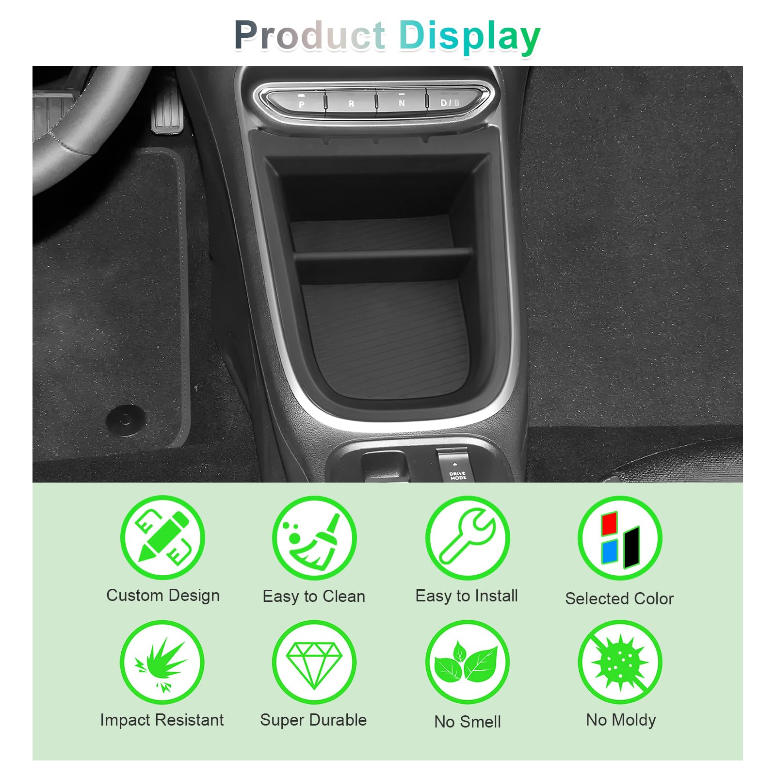 GAFAT Compatibile con Jeep Avenger 2025 2026-2023 EV Hybrid Console Centrale Portaoggetti, Sopra la porta di ricarica, Avenger 4xe Multifunzione Organizer Tray, Avenger Accessori