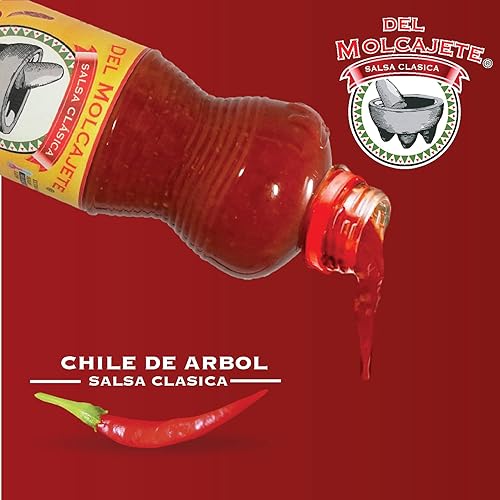 Miniatura 2 de Del Molcajete Chile de Arbol Salsa Clásica paquete de 12