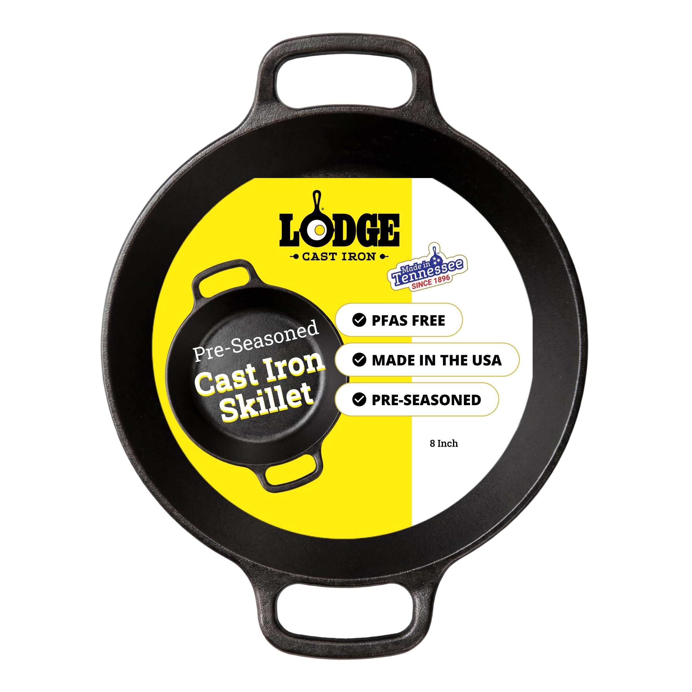 Lodge L5RPL3 Cast Iron Round Pan with Loop, 8 Inch (Black)-picture-14