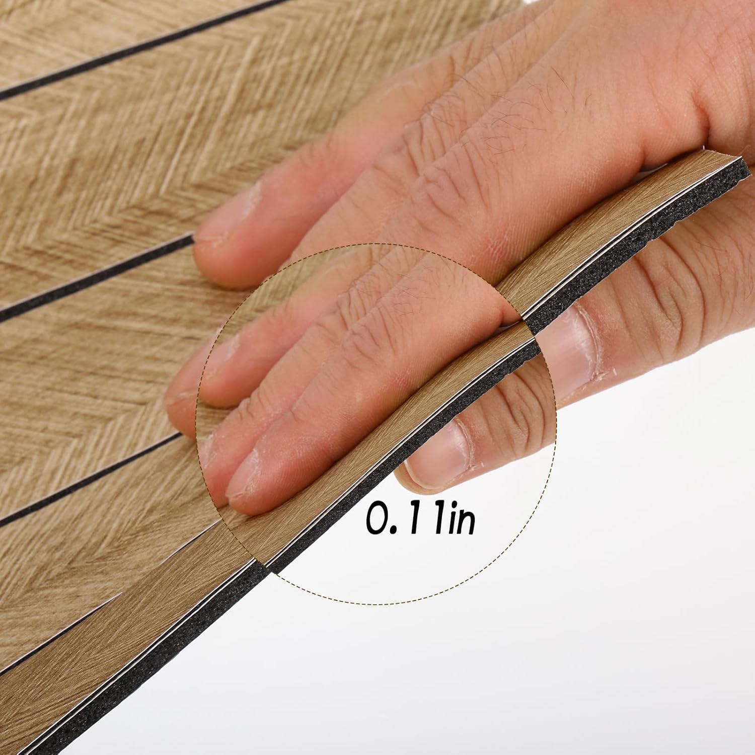 Peel and Stick Wood Panels, 2 Rolls 3D Wall Panels with Sound Absorbing, 118" x 15.7" Self Adhesive Wall Covering for Bedroom Living Room Home Decor