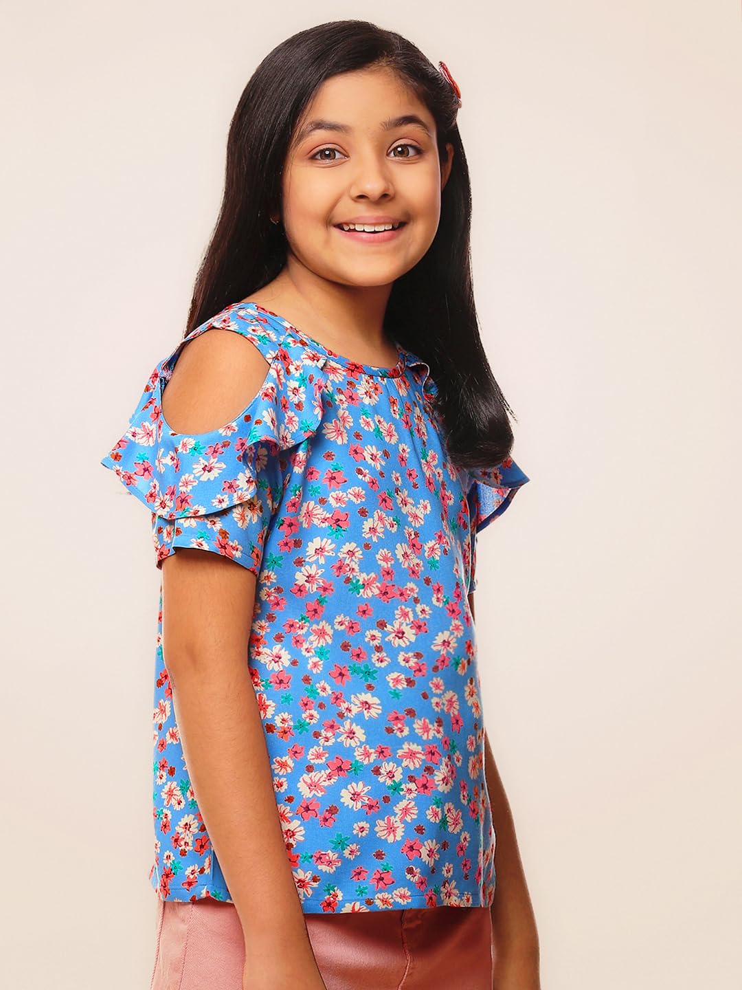 Merrigo Kidz Girls Blue Rayon Top 1