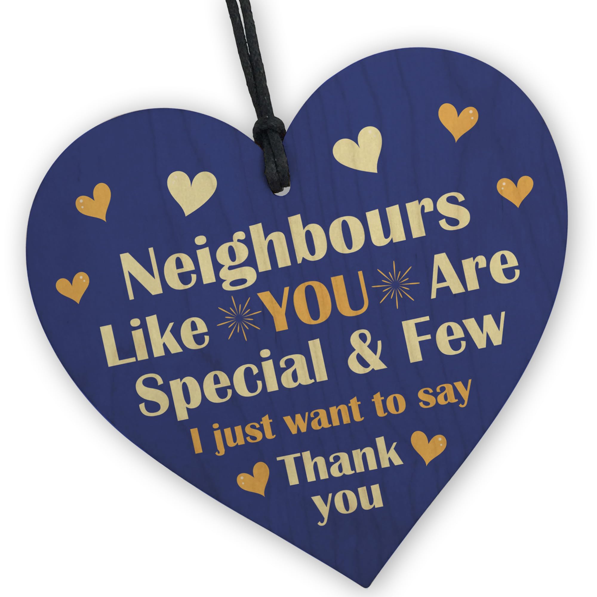 Red Ocean Neighbours Special And Few Gift For Neighbour Friend Wood Heart Neighbour Present Christmas Thank You Gift Keepsake