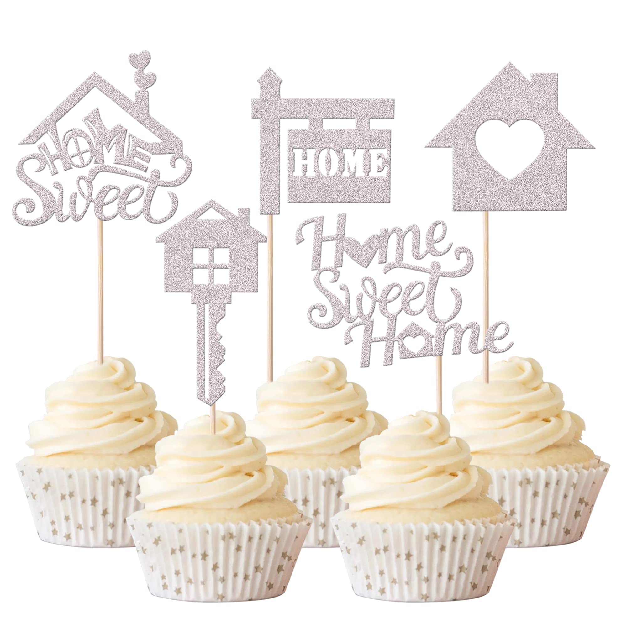 Gyufise Confezione Da 24 Topper Per Cupcake Sweet Home Con