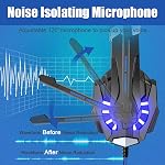BENGOO G9000 Stereo Gaming Headset for PS4 PC Xbox One PS5 Controller, Noise Cancelling Over Ear Headphones with Mic, LED Light, 7.1 Surround Sound, Soft Memory Earmuffs for Nintendo Xbox Series X|S