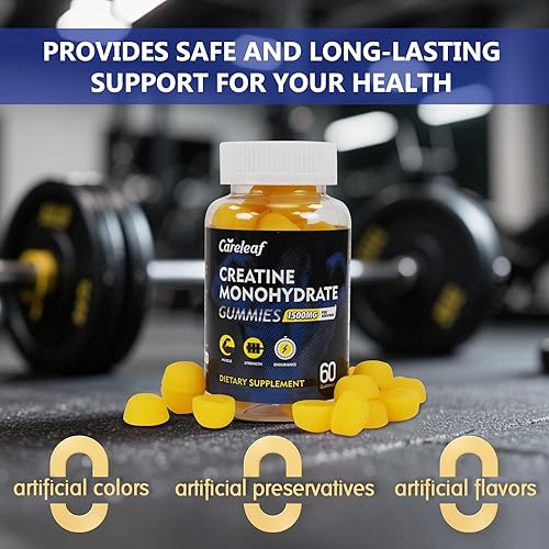 Miniatura 8 de Gomitas de monohidrato de creatina para hombres y mujeres, suplemento de creatina de 1500 mg para ganancia muscular, más fuerza y recuperación más