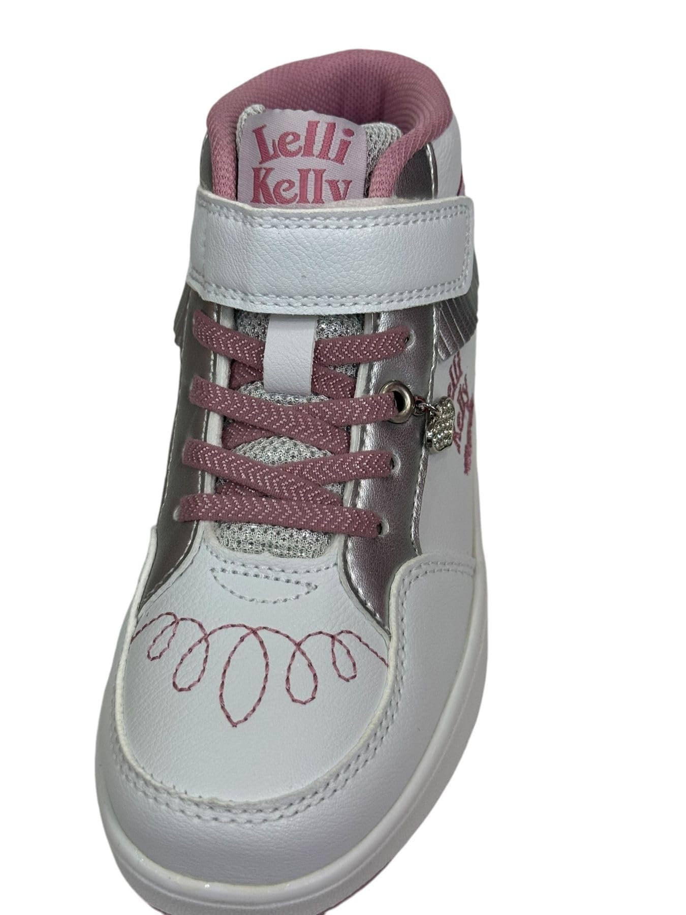 Lelli Kelly Frangetta Mix Mid LKAA8096 BIAG bianco/argento con ciondolo-cuore e gadget in omaggio (34, Bianco argento)