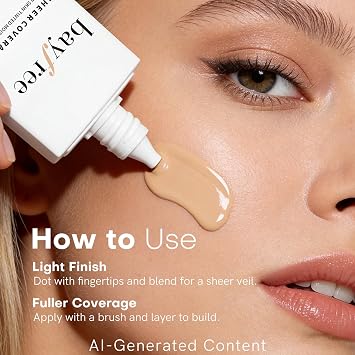 bayfree Glow Skin Tinted Moisturizer, Lightweight Sheer Coverage Skin Tint, Long Lasting Hydrating & Weightless, Makeup and Skincare Benefits, Buildable Natural Finish, Vegan Korean Makeup