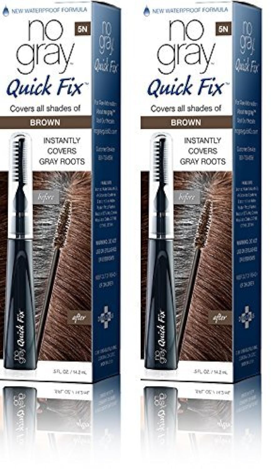 No Gray Quick Fix Instant Touch-Up for Gray Roots (Set of 2, Dark Brown)