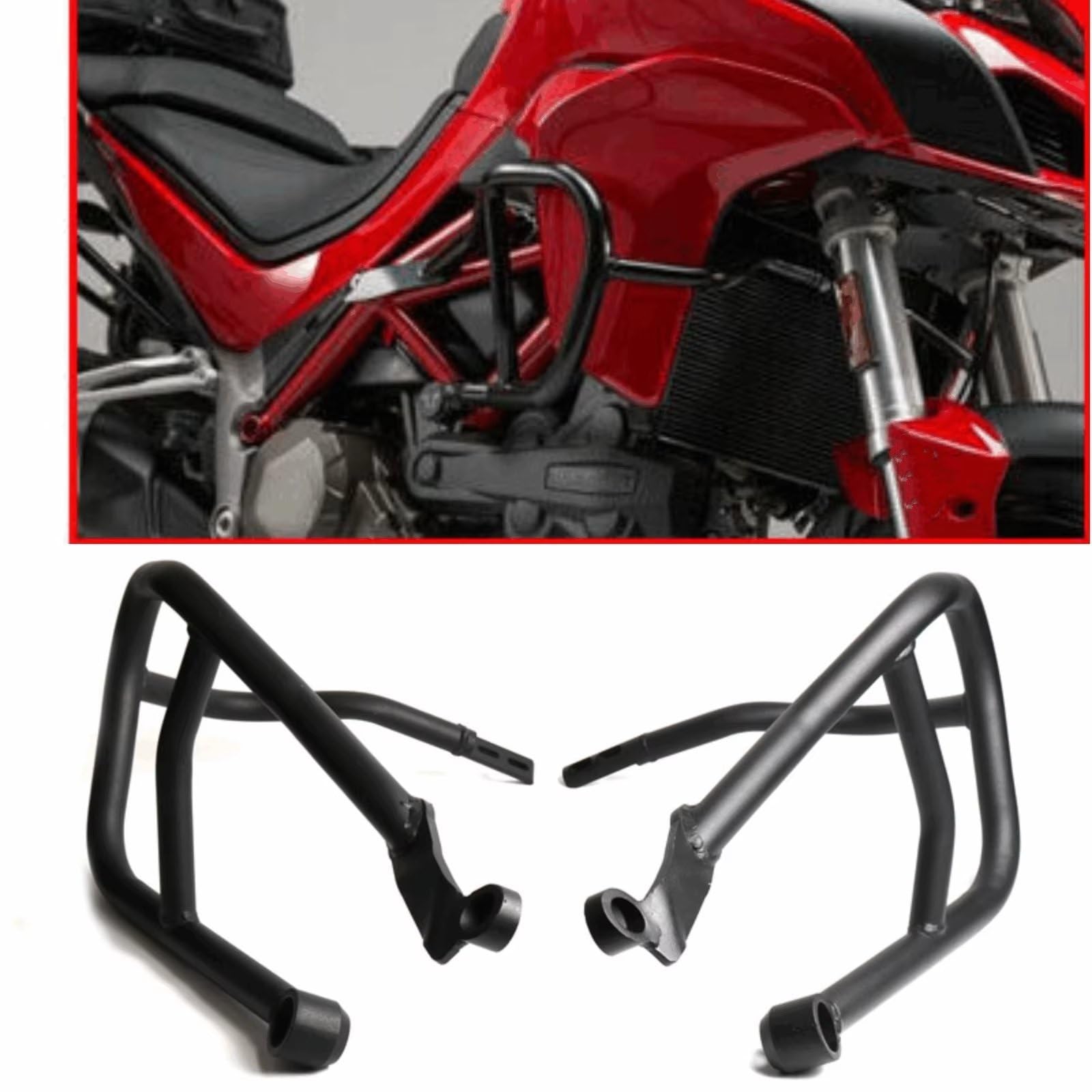 Paramotore Tubolare Protezione Motore Highway Barre Di Protezione Paraurti Nere Per SUZUKI Per SV650 2017 2018 2019 2020 2021 Motocicletta Per SV650X Motorcycle motore Paraurti