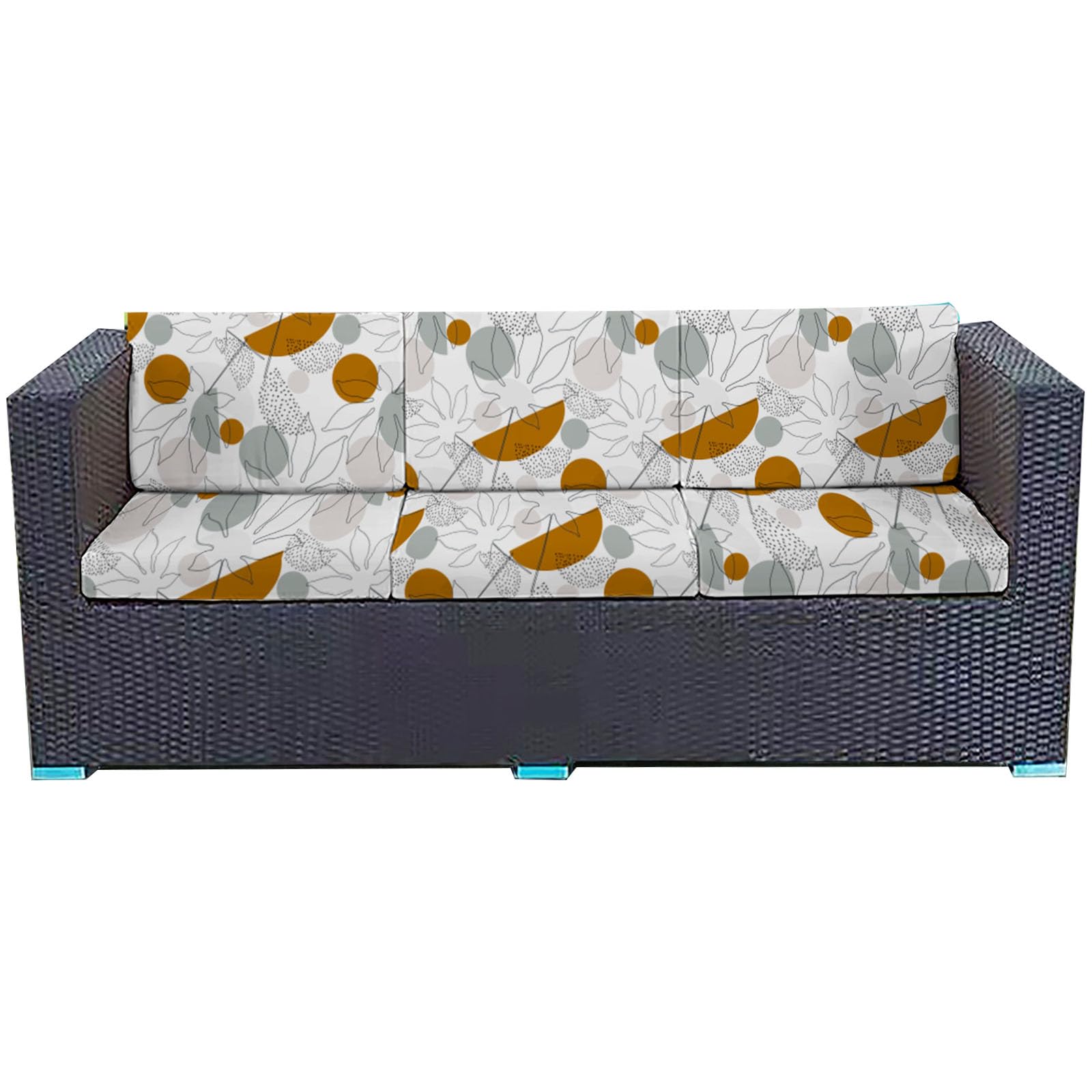 Patio Cushion Covers Stretch Outdoor Couch Cover Replacement Cushions for Outdoor Furniture Patio Furniture Covers for Pets Sofa Cover Washable 4 6 8Pcs (Cover Only)