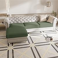 Vista 56 de EFELIM Funda de cojín seccional de 4 piezas para sofá en forma de L, funda elástica para sofá de 1, 2, 3 asientos, funda antideslizante para sofá