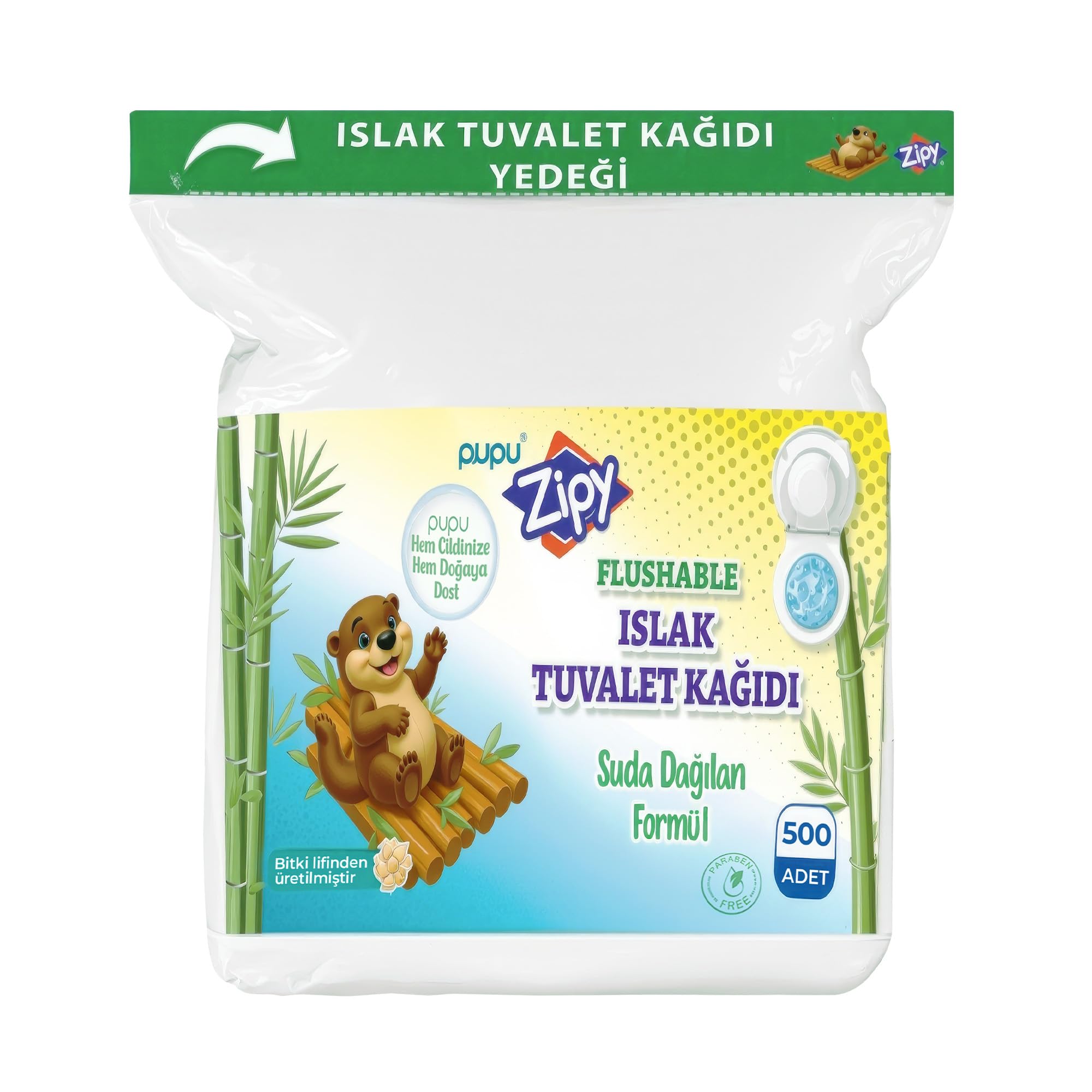 Zipy Yedek Islak Tuvalet Kağıdı 500 Adet