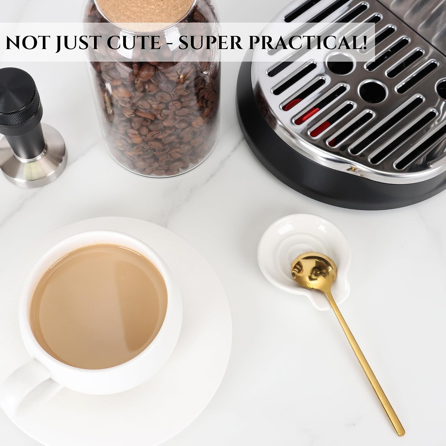 Coffee Spoon Rest for Coffee Bar Accessories Ceramic Coffee Spoon Holder