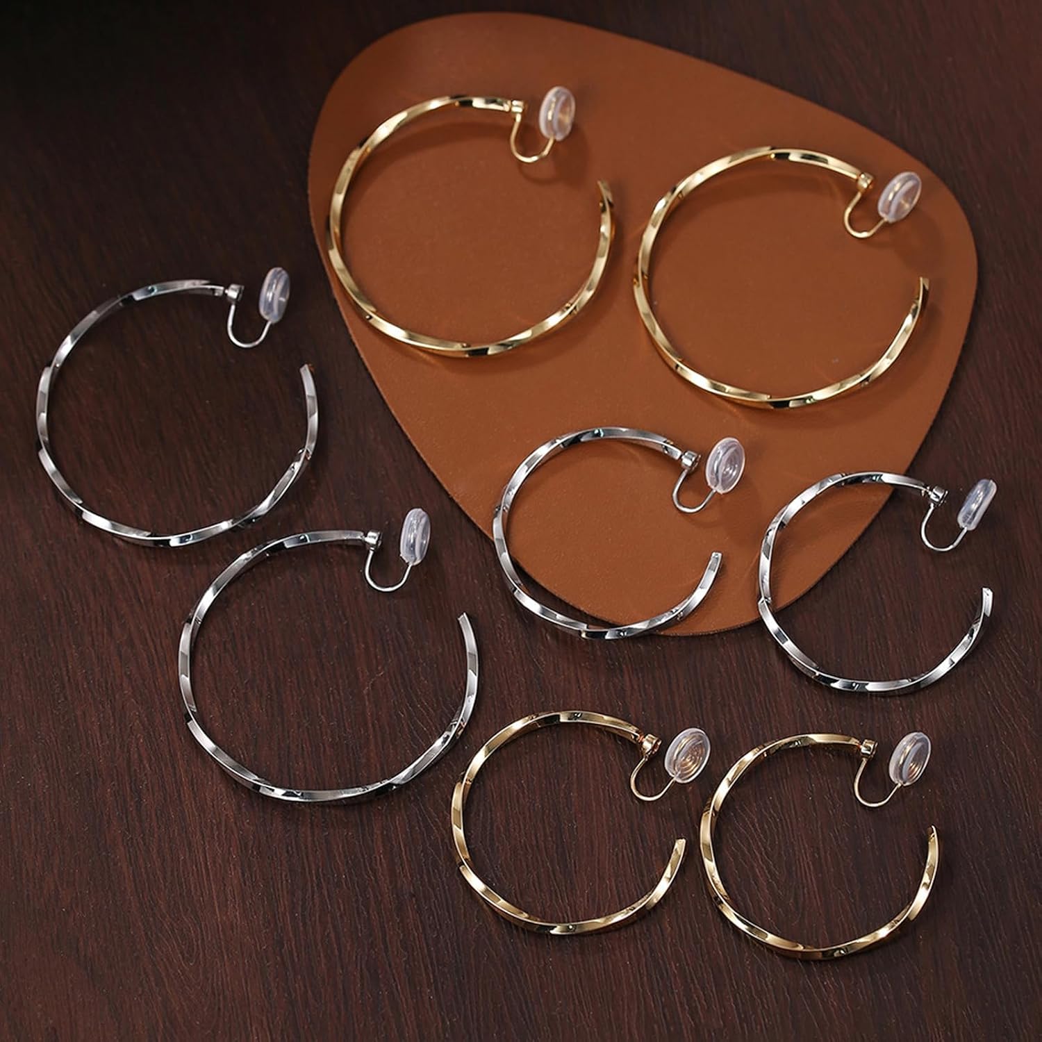 Clip On Earrings for Women Gold Hoop Large Non Piercing Trendy Statement Jewelry Holiday Gifts for Her - Image 7