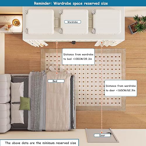 Miniatura 7 de Perchero cubierto resistente con puerta magnética, 1500 libras, plegable, portátil, para colgar ropa, perchero de metal negro sobre ruedas, sistema