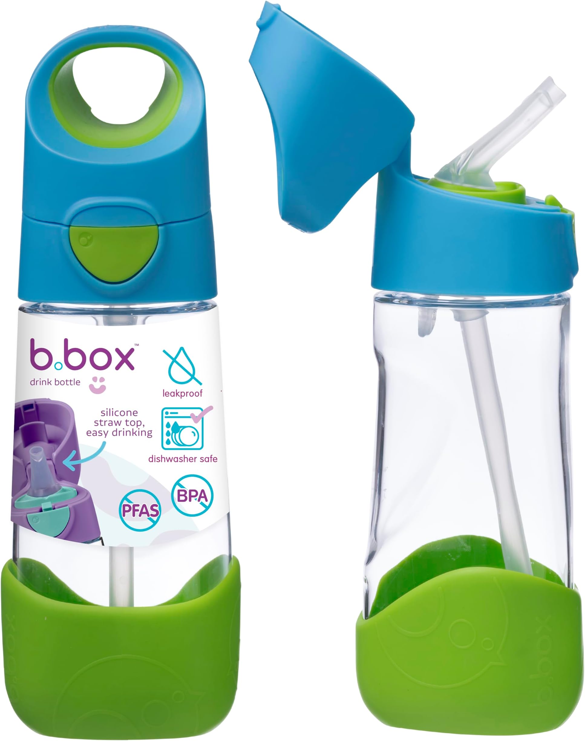 Tritan Straw Drink bottle 450 ml- Ocean Breeze Blue Green(440)