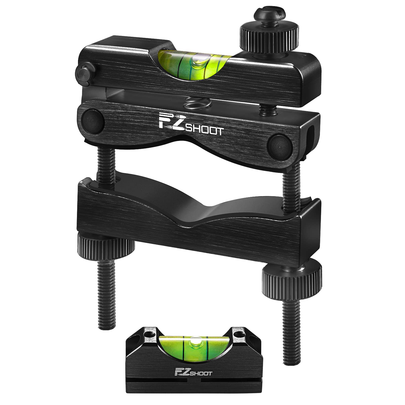 EZshoot Kit de montaje con diseño de alta precisión, herramienta de nivelación de rifle, caja de almacenamiento compacta para equipo y mantenimiento, nivel de burbuja universal, negro