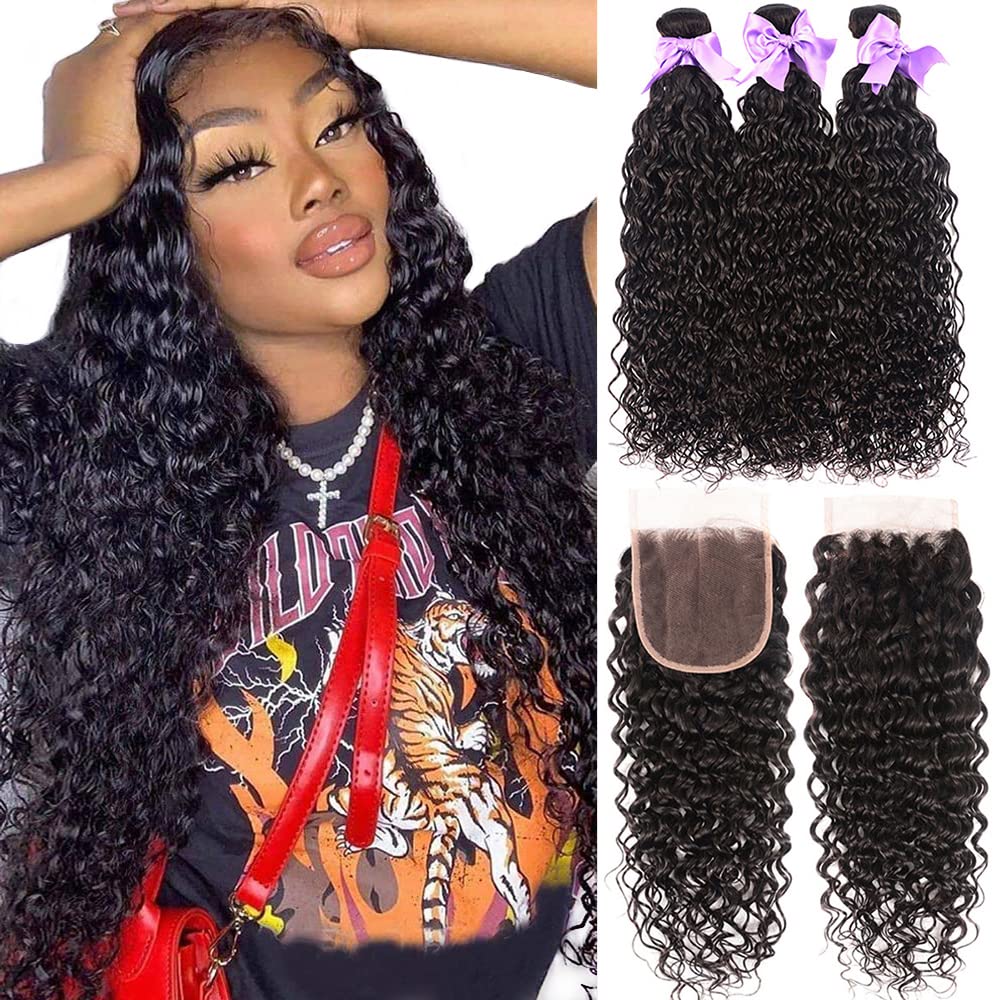4 Bundles Water Wave Human Hair Extensions 8A 81uFcBRlGZL._AC_UF350,  main image 3
