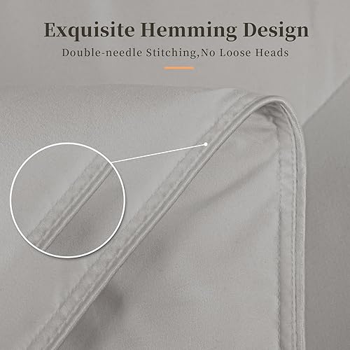 Miniatura 9 de GOHOME Edredón de microfibra extra grande de 120 x 98 pulgadas, para todas las estaciones, relleno de edredón alternativo con 8 pestañas en las