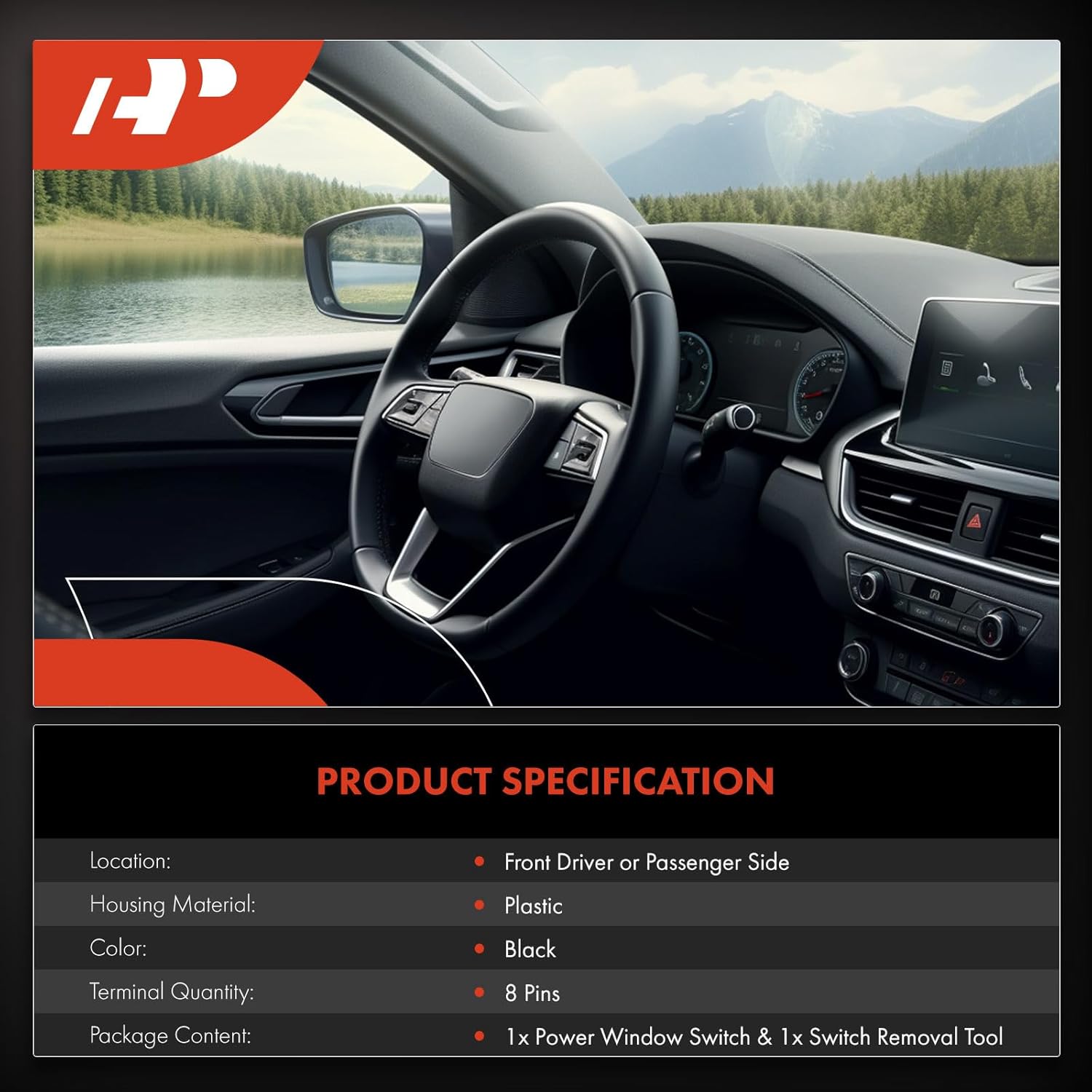 A-Premium Master Power Window Switch Compatible with Chevrolet Sonic 2017-2020 & Buick Regal 2012-2017, Front Left Driver Side