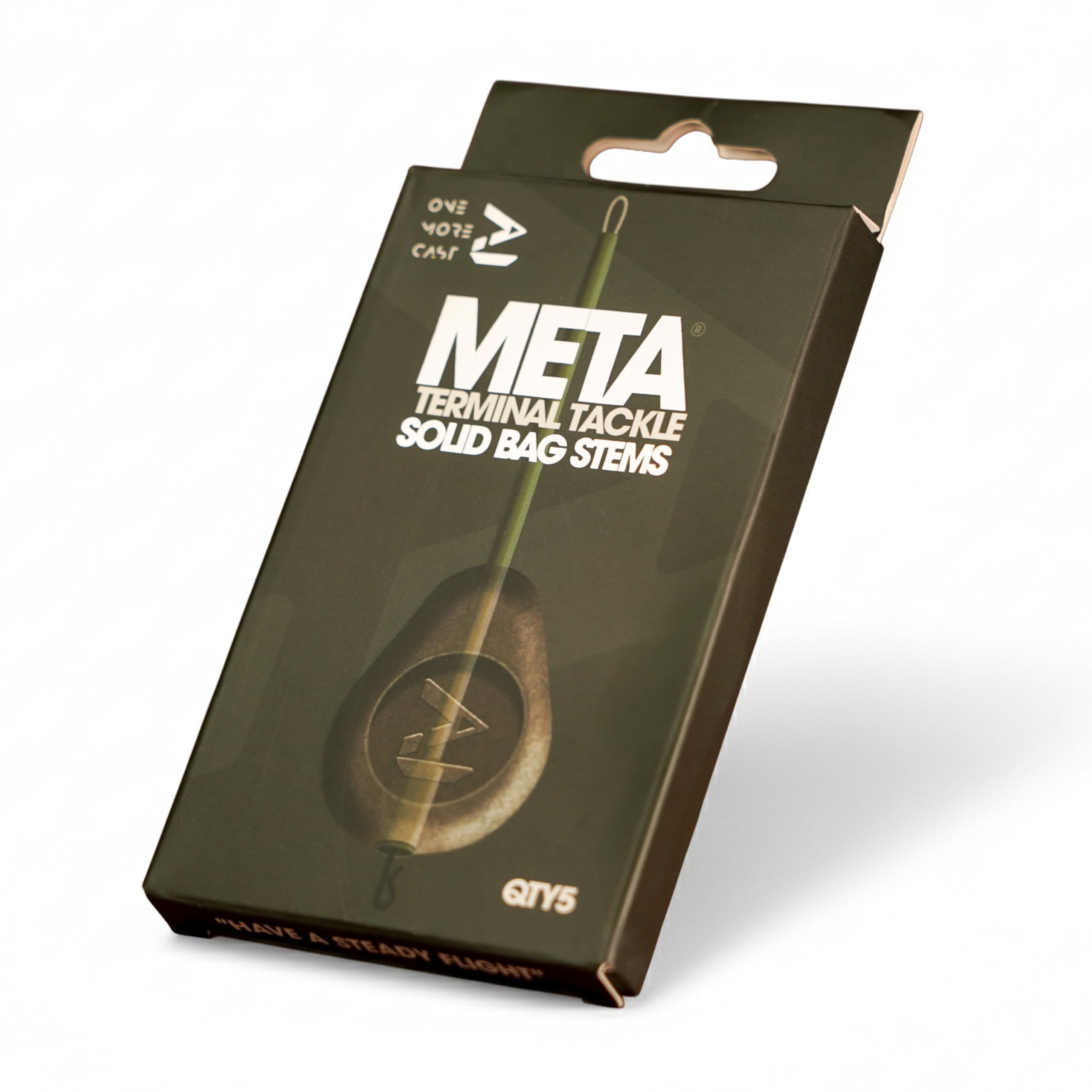 One More Cast META Solid PVA Bag Stems (5 Pack) - Fast Solid Bag Setup with Fluorocarbon Loop & QC Swivel - Quick Rig Changes, Neat Anti-Tangle Carp Fishing Terminal Tackle (Green)