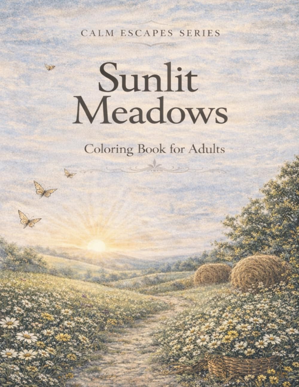 Sunlit Meadows: Relaxing Wildflower and Nature Designs for Stress Relief, Mindfulness, and Creative Calm (Calm Escapes Series)