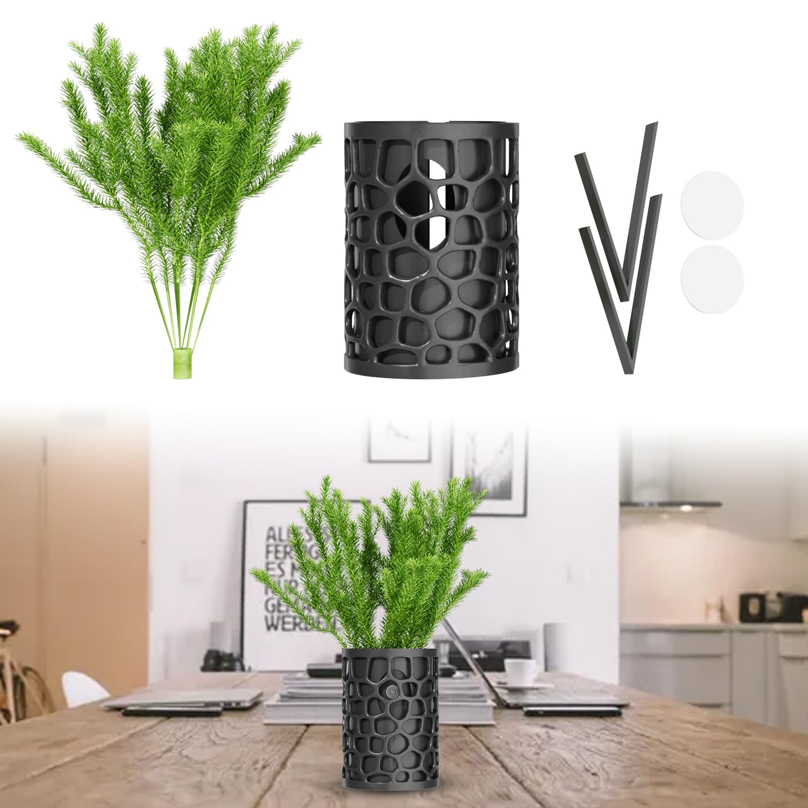 Upgrade Camera Disguise Vase Compatible with Ring Indoor Cam 1st Gen Camera Includes Adjustable Wedge Fake Plant