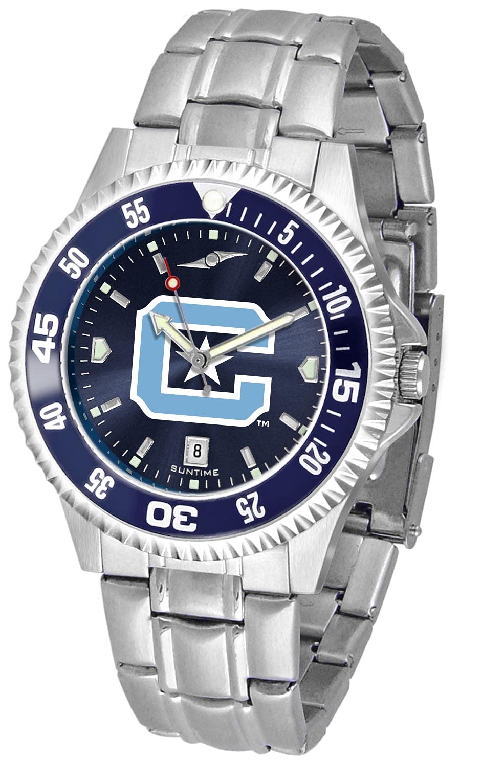 SunTime Men's Competitor 40mm Quartz Watch, 20mm Stainless Steel Strap, Team Color Dial and Bezel