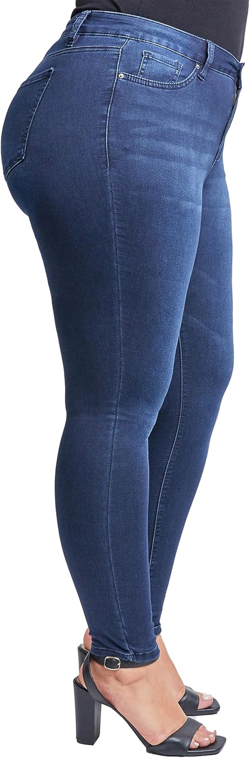YMI Womens Women's Plus Size Hyperdenim Super Stretchy Skinny Jeans